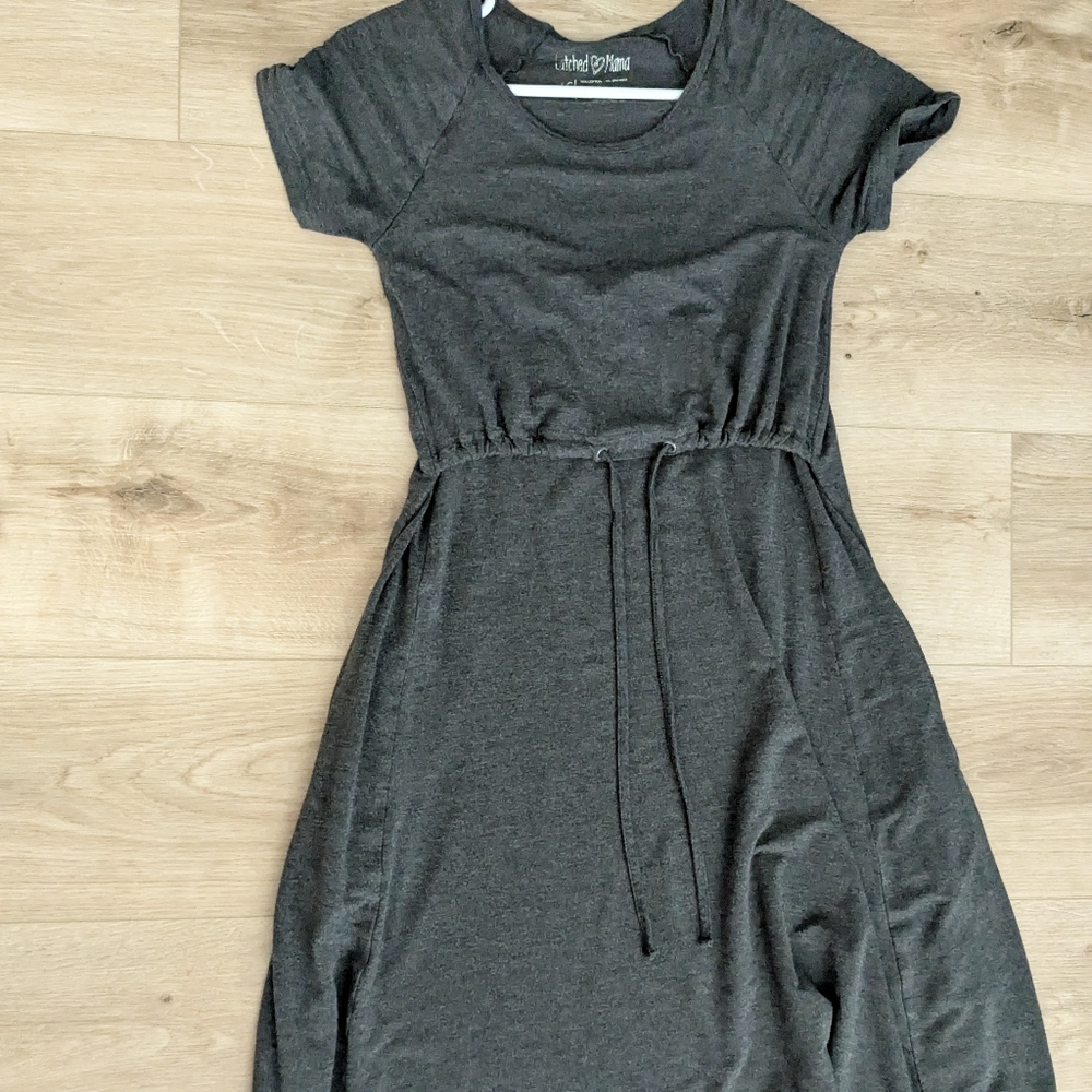Gray Short Sleeve Dress